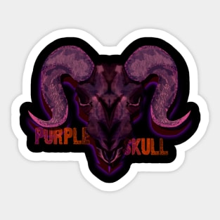 purple skull Sticker